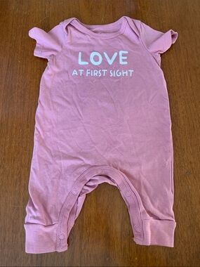 🍊5/$10 okie dokie Pink 'Love At First Sight' Romper size 3m